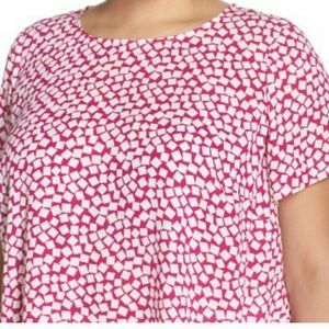 Pink & White High-Low Vince Camuto Blouse